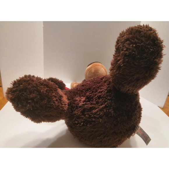 Aurora Lumberjack Moose 16" Bear Plush Stuffed Animal Plaid Overalls 2018 - Picture 3 of 5